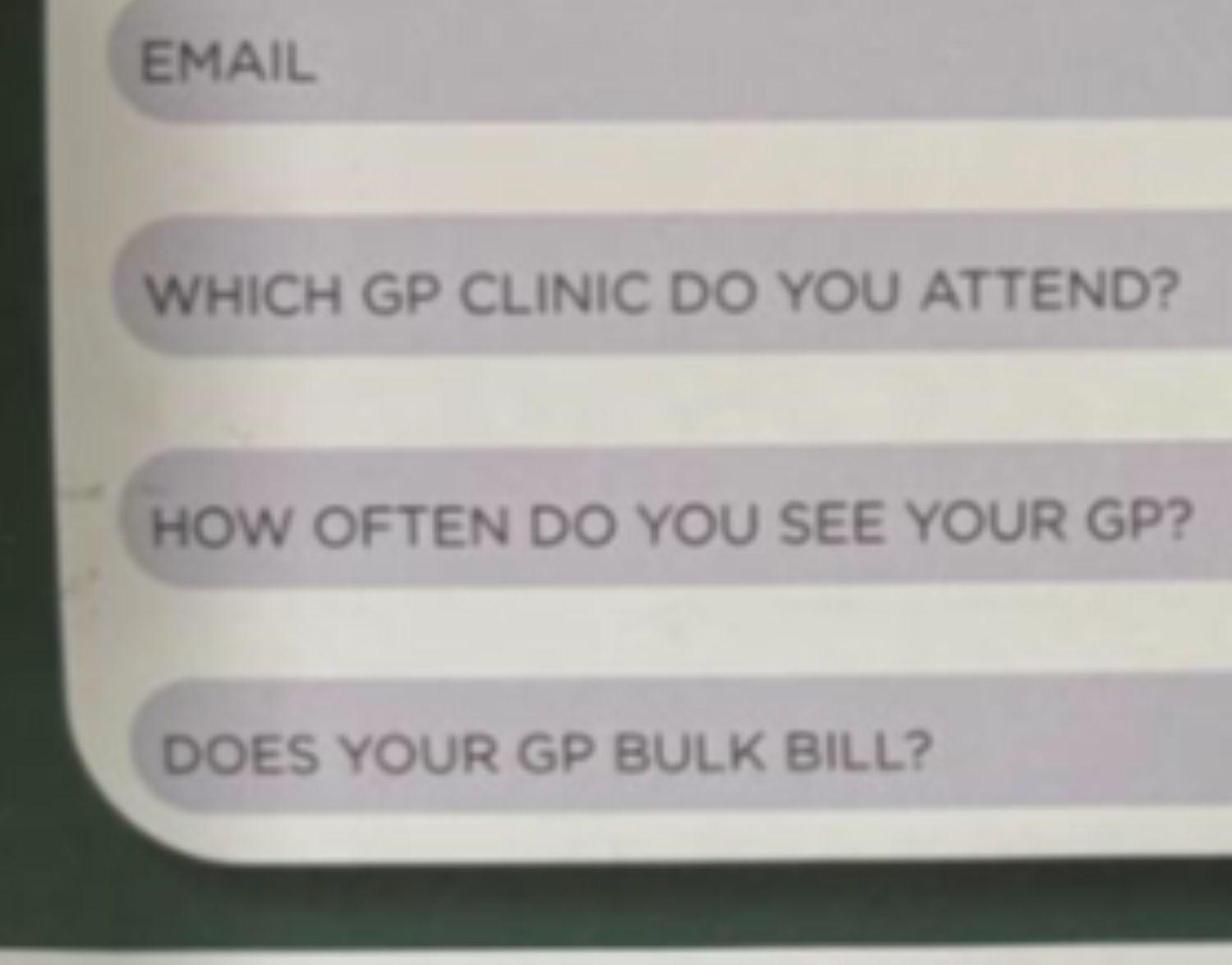 Close up of detail on a letter from an MP asking for information about GP clinics.
