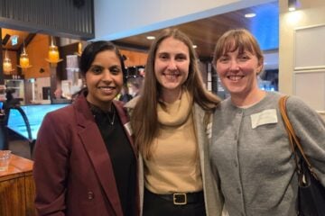 Three smiling women.